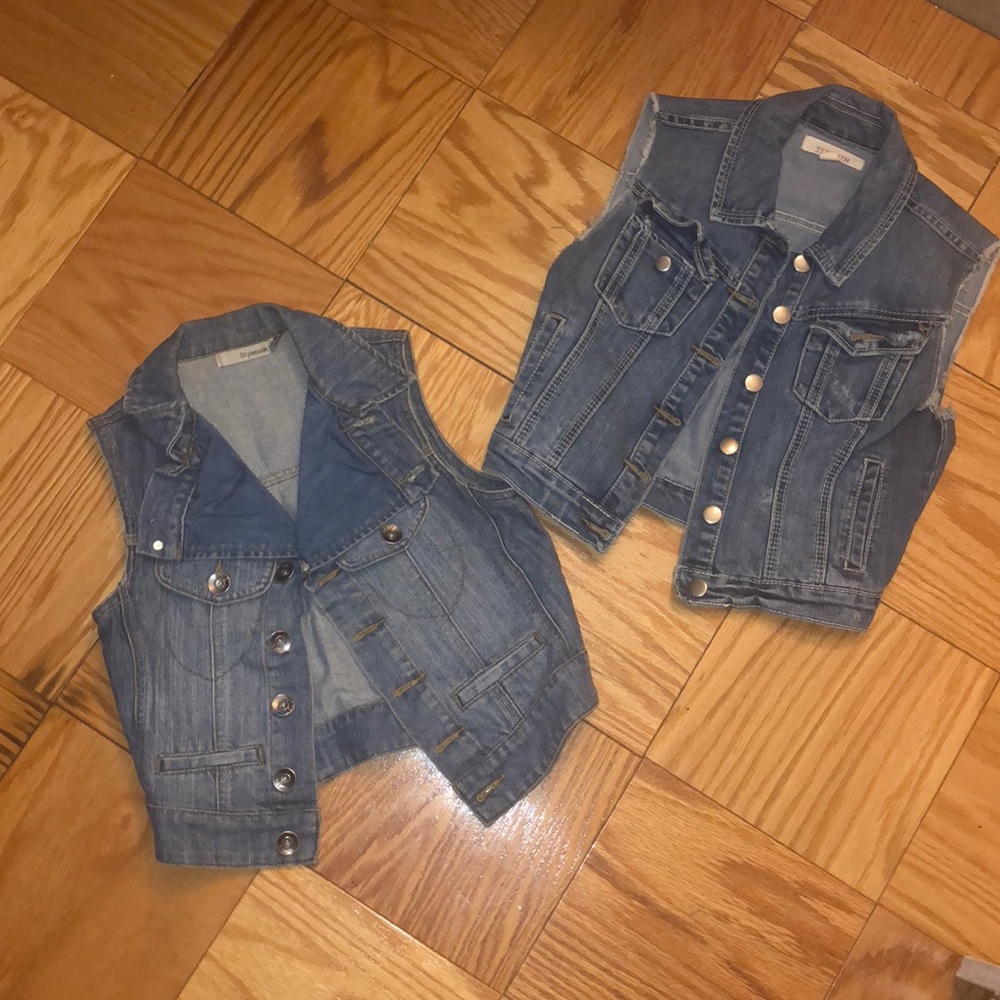 2 denim vest